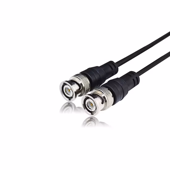 Bnc monitoramento de vídeo rg59 linha coaxial sdi câmera bnc conector cabo chicote de segurança q9 linha de sinal de alta frequência 1m 75 ohm